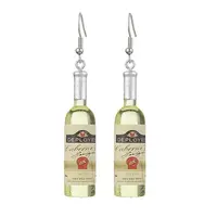 Wine Bottle Resin Dangle Earrings