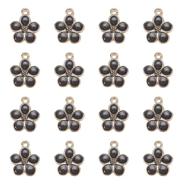 Light Gold Plated Alloy Enamel Pendants