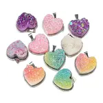 Eletroplated Natural Druzy Agate Pendants