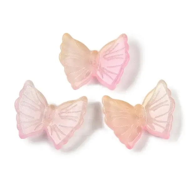 Spray Painted Glass Beads