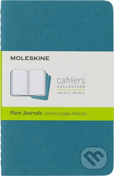 Moleskine - sada 3 zošitov Cahier (modré) (malé, čisté)