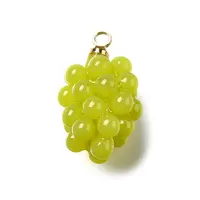Grape Brass Acrylic Pendants