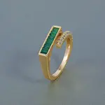 Brass Micro Pave Clear Cubic Zirconia Finger Rings for Women