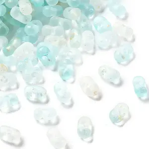 Gradient Color Transparent Frosted Acrylic Beads