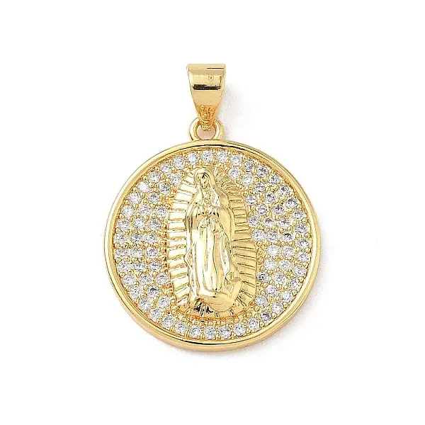 Brass Micro Pave Cubic Zirconia Pendants