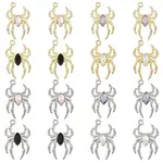 16Pcs 8 Styles Glass Spider Pendant