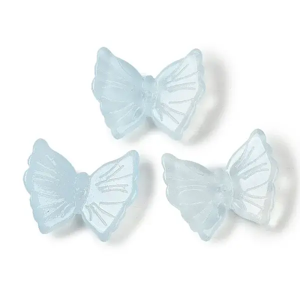 Spray Painted Glass Beads