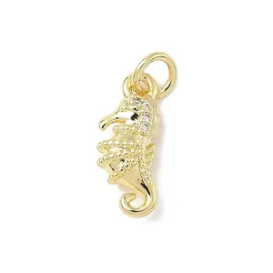 Brass Micro Pave Cubic Zirconia Charms