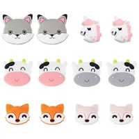 12Pcs 6 Style Food Grade Eco-Friendly Silicone Beads