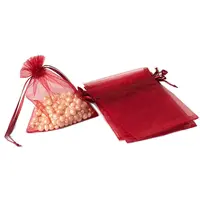 100Pcs Rectangle Organza DIY Craft Drawstring Bags