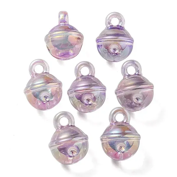 UV Plating Rainbow Iridescent Transparent Acrylic Pendant