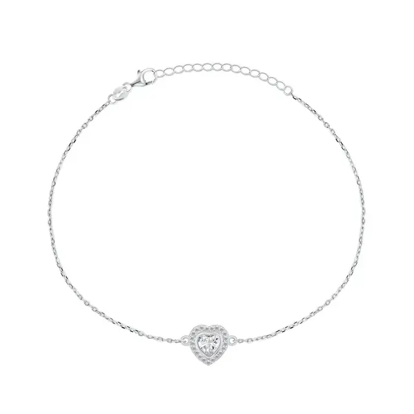 Brilio Silver Romantický stříbrný náramek se zirkony BR23W