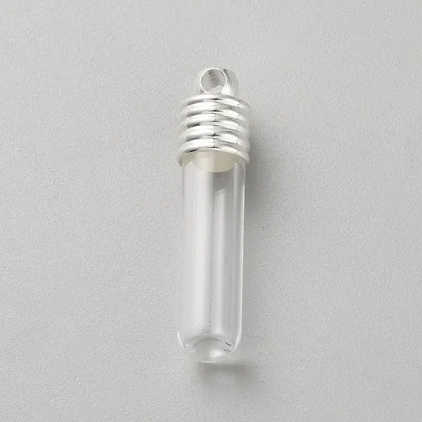 Clear Glass Long Bottle Pendants