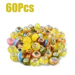 60Pcs Resin European Beads