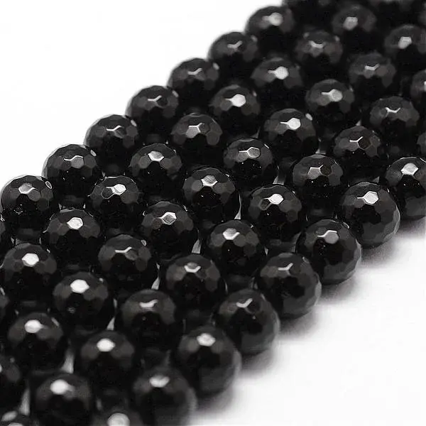 Natural Dyed & Heated Black Onyx Beads Strands