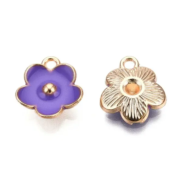 Light Gold Plated Alloy Enamel Pendants