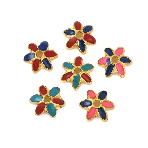 Alloy Enamel Bead Caps