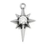 316 Surgical Stainless Steel Micro Pave Cubic Zirconia Pendants