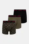 HUGO boxerky pánské bavlněné s elastanem BOXERBR TRIPLET DESIGN 3-pack