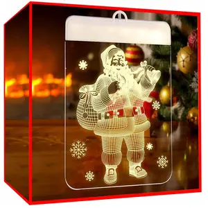 Vianočná LED ozdoba na okno 3D