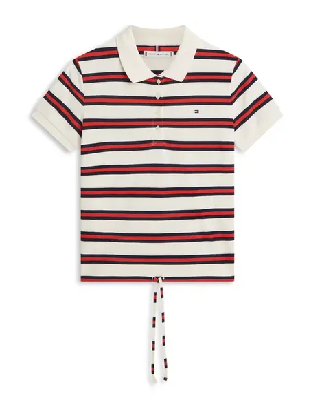 TOMMY HILFIGER Tričko  námornícka modrá / červená / šedobiela