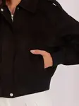 Černá bunda z imitace semiše