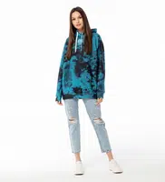 Dámská tmavá tie-dye mikina s kapucí od Mr. GUGU & Miss GO OVS-FM 2429