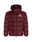 Calvin Klein Jeans Prechodná bunda  burgundská / biela