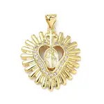 Brass Micro Pave Clear Cubic Zirconia Pendants