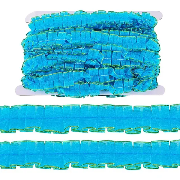 10M Double Layer Polyester Lace Ribbon