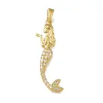Brass Micro Pave Cubic Zirconia Pendants