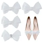 4Pcs Bowknot Chiffon Shoe Buckle Clips