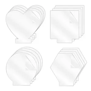 16Pcs 4 Styles Transparency Acrylic Board for LED Lamp Holder