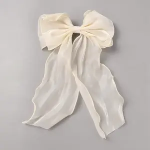 Big Bowknot Organza Hair Barrettes