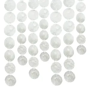 4Pcs Flat Round Natural Shell Door Curtain