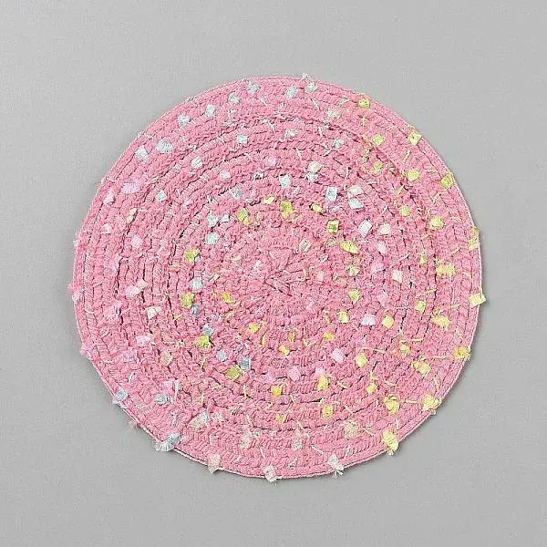 Handmade Knitting Cotton Cloth Fabric Coaster