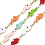 304 Stainless Steel Enamel Sea Horse Link Chains