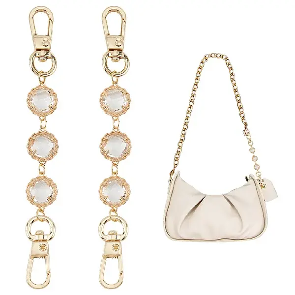 2Pcs Glass Link Bag Handle Extenders