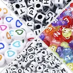 800Pcs 4 Style Acrylic Beads