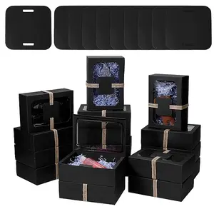 12Pcs Rectangle Foldable Kraft Paper Cake Box