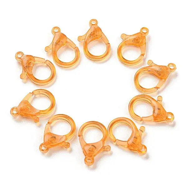 Transparent Plastic Lobster CLaw Clasps