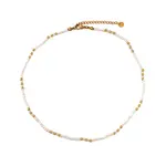 White Glass Seed Beaded Necklaces for Women