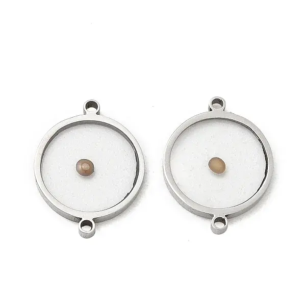 304 Stainless Steel & Mustard Seed Connector Charms