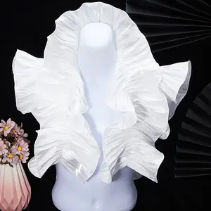 Polyester Satin Chiffon Wavy Lace