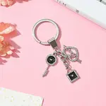 Alloy Enamel & Rhinestone Keychain