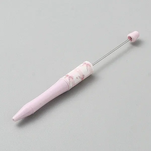Bowknot Pattern Stainless Steel & Plastic Beadable Pen