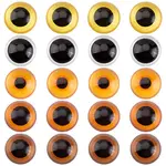 20Pcs 5 Colors Glass Craft Eyes Cabochons