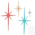 4Pcs 4 Styles Iron Wall Stickers