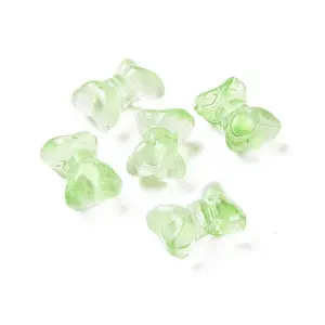 Transparent Spray Painted Glass Beads