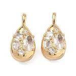 Brass Micro Pave Clear Cubic Zirconia Pendants